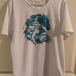 Girls L princess horse shirt